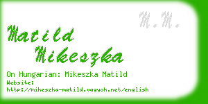 matild mikeszka business card